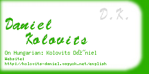 daniel kolovits business card